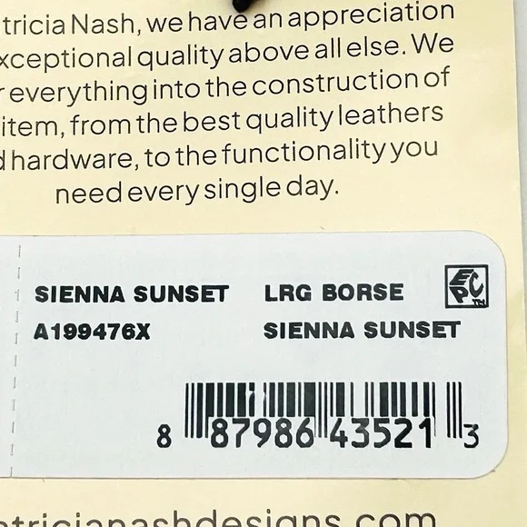 Patricia Nash Borse Leather Coin Purse Sienna Sunset Print Kiss-Lock Compact - Picture 9 of 11